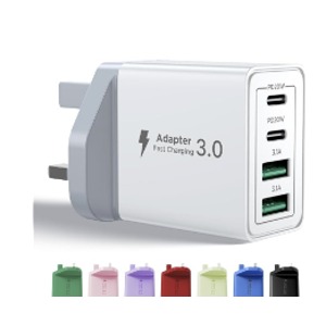 40W 4-Port USB-C/USB Charger Plug