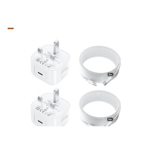 SFVest iPhone 25W Charger 2-Pack with 2m Cables