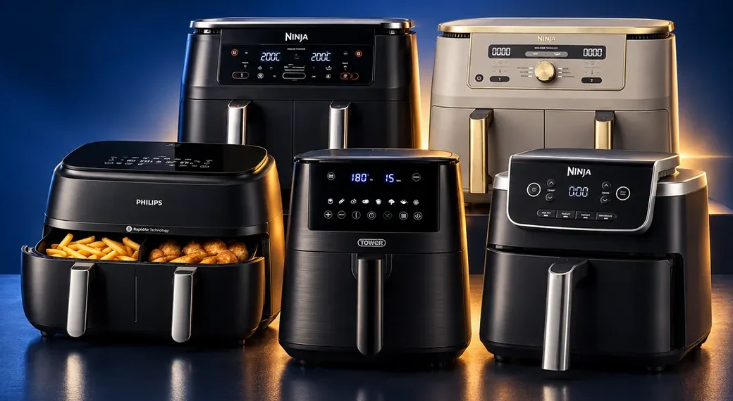 Five branded Ninja, Philips and Tower air fryers from the current Amazon UK Top 5