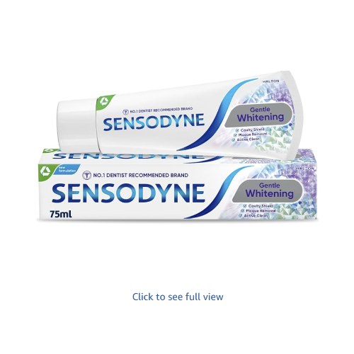 Sensodyne Daily Care Gentle Whitening toothpaste 75ml tube and carton