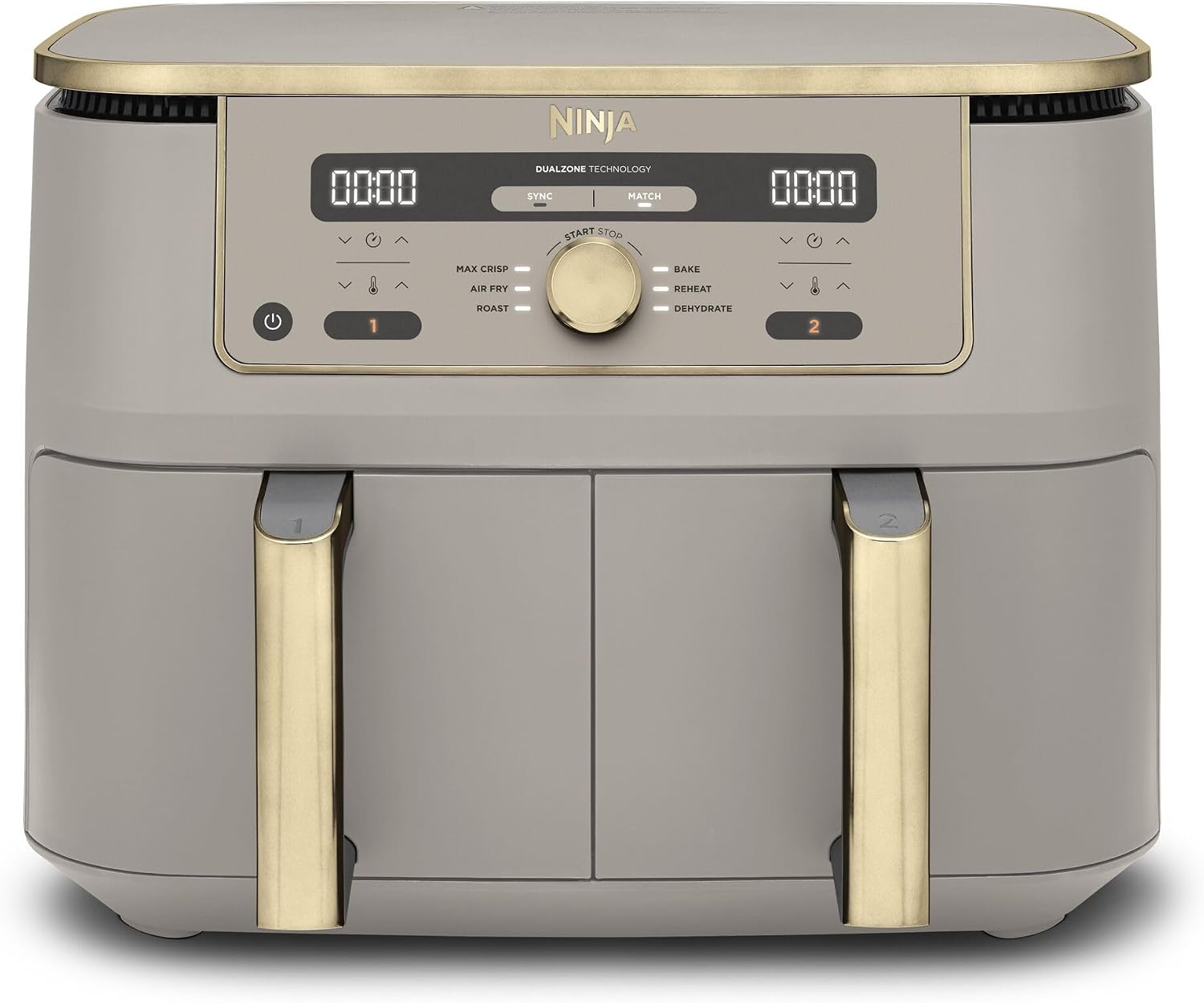 Ninja MAX Dual Zone Digital Air Fryer 9.5L Stone Gold DZ400UKSTGD